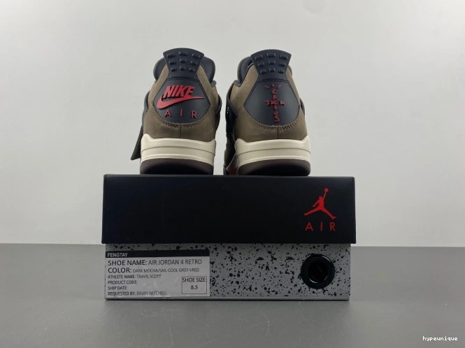 HYPE 4 Travis x TS Scott Brown Retro Air Jordan AJ4-882335 0712